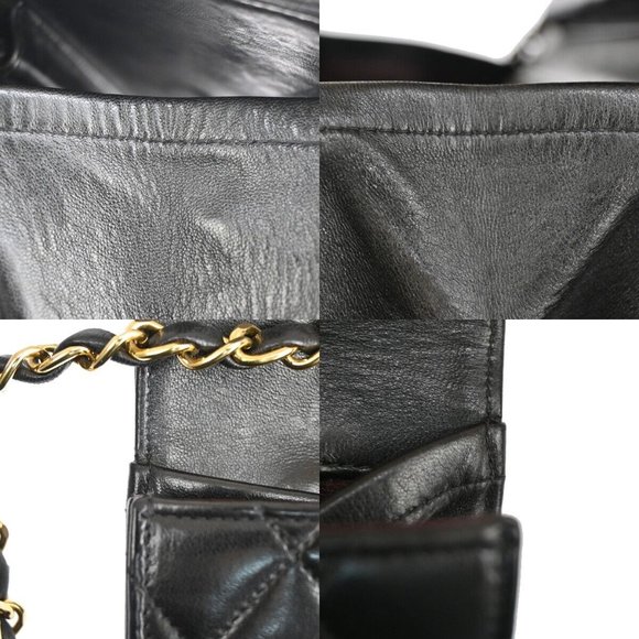 CHANEL CC Logo Matelasse Chain Shoulder Bag Leather Black GHW France 879RF086 - Picture 12 of 14